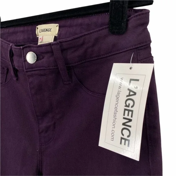 L'Agence Marguerite High Rise Skinny Jeans Purple